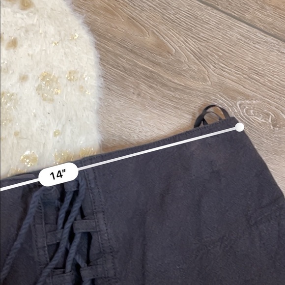 Free people walk my way up lace up mini skirt black - Picture 4 of 6